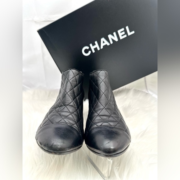 CHANEL BOOTIES BLACK  size 40 - Picture 4 of 6
